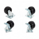 Juego de 4 Ruedas con Freno para Armario Rack Aiten Data (80.33.17)