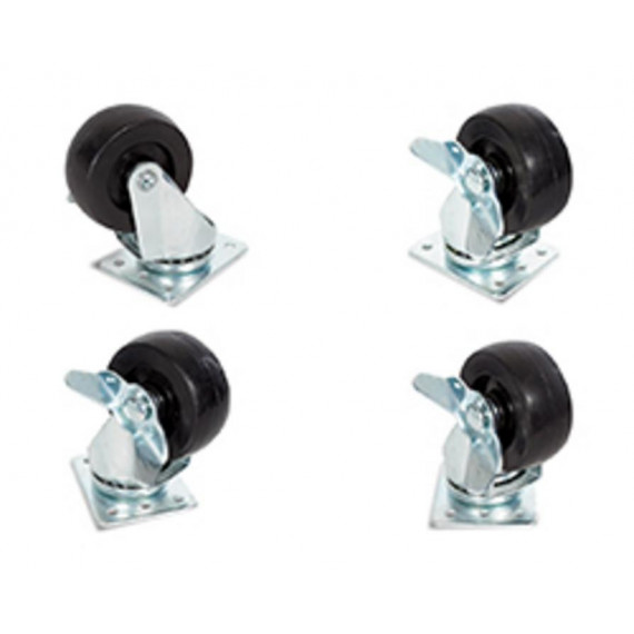 Juego de 4 Ruedas con Freno para Armario Rack Aiten Data (80.33.17)