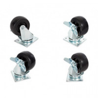 Juego de 4 Ruedas con Freno para Armario Rack Aiten Data (80.33.17)