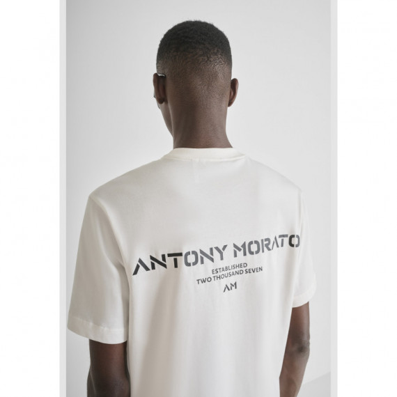 Camiseta Relaxed Fit en Algodón con Logo Contraste en la Espalda de ANTONY MORATO
