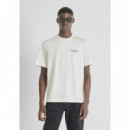 Camiseta Relaxed Fit en Algodón con Logo Contraste en la Espalda de ANTONY MORATO