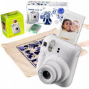 FUJIFILM Instax Mini 12 Cámara Instantánea Kit Navidad Clay White