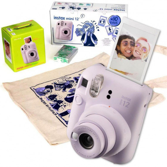 FUJIFILM Instax Mini 12 Cámara Instantánea Kit Navidad Lilac Purple