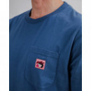 Camisetas Hombre Camiseta BRAVA FABRICS Gum Label índigo