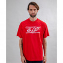 Camisetas Hombre Camiseta BRAVA FABRICS Oversize Hot&brava Rojo