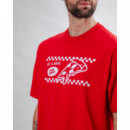 Camisetas Hombre Camiseta BRAVA FABRICS Oversize Hot&brava Rojo
