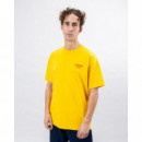 Camisetas Hombre Camiseta BRAVA FABRICS Oversize Noodles Amarillo