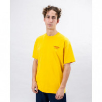 Camisetas Hombre Camiseta BRAVA FABRICS Oversize Noodles Amarillo