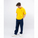 Camisetas Hombre Camiseta BRAVA FABRICS Oversize Noodles Amarillo
