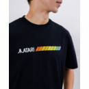 Camisetas Hombre Camiseta BRAVA FABRICS Atari Spectrum Negro