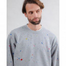 Jerséis y Sudaderas Sudadera BRAVA FABRICS Splash Paint Gris