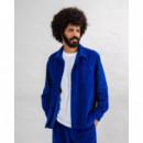 Chaquetas Hombre Sobrecamisa BRAVA FABRICS Pana Azul Klein