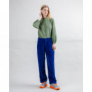 Pantalones Pantalón BRAVA FABRICS Plisados Pana Azul Klein