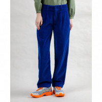 Pantalones Pantalón BRAVA FABRICS Plisados Pana Azul Klein