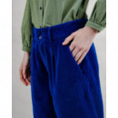 Pantalones Pantalón BRAVA FABRICS Plisados Pana Azul Klein