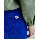 Pantalones Pantalón BRAVA FABRICS Plisados Pana Azul Klein