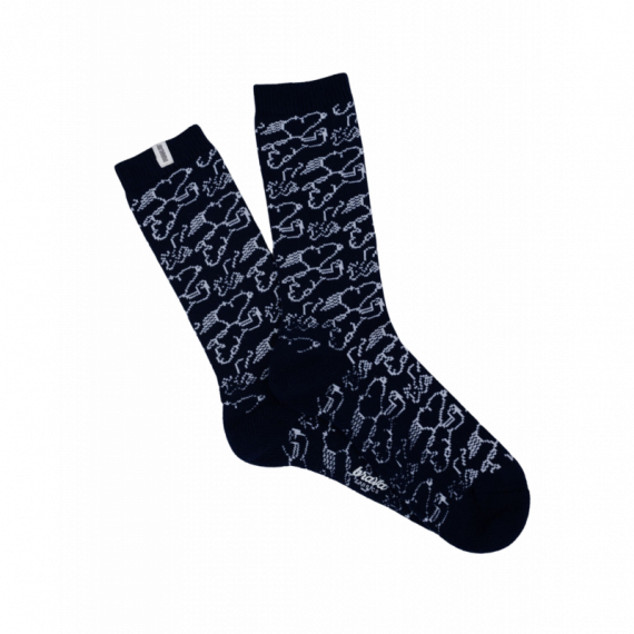 Calcetines BRAVA FABRICS Peanuts Everybody's In a Hurry Azul Marino