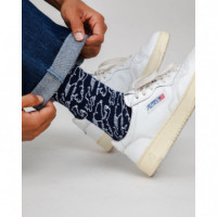 Calcetines BRAVA FABRICS Peanuts Everybody's In a Hurry Azul Marino