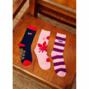 Pack de 3 Calcetines FRNCH Cornish Rosa