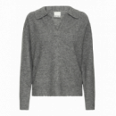 Jerséis y Sudaderas Jersey ICHI Macon Dark Grey