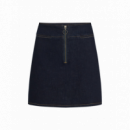 Faldas Falda KING LOUIE Olivia Zip Walker Denim Indigo Blue