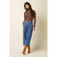 Pantalones Mujer Pantalón KING LOUIE Melody Culotte Stone Denim