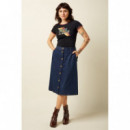 Camisetas Mujer Camiseta KING LOUIE Logo Black