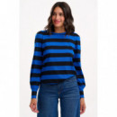 SUGARHILL BRIGHTON Camisetas Mujer Camiseta Sugarhill Griselda Blue/black, Stripes