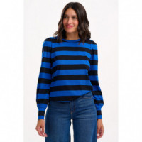 SUGARHILL BRIGHTON Camisetas Mujer Camiseta Sugarhill Griselda Blue/black, Stripes