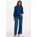 SUGARHILL BRIGHTON Camisetas Mujer Camiseta Sugarhill Griselda Blue/black, Stripes