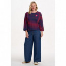 SUGARHILL BRIGHTON Camisetas Mujer Camiseta Sugarhill Celine Navy/red, Planet