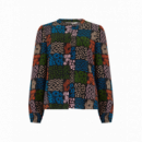 SUGARHILL BRIGHTON Blusas y Camisas Blusa Sugarhill Hannah Black/multi, Doodle Checkerboard