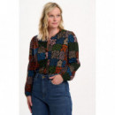 SUGARHILL BRIGHTON Blusas y Camisas Blusa Sugarhill Hannah Black/multi, Doodle Checkerboard