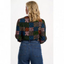 SUGARHILL BRIGHTON Blusas y Camisas Blusa Sugarhill Hannah Black/multi, Doodle Checkerboard