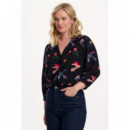 SUGARHILL BRIGHTON Blusas y Camisas Blusa Sugarhill Elkie Black, Rainbow Folk Bird