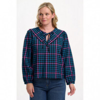 SUGARHILL BRIGHTON Blusas y Camisas Blusa Sugarhill Nessie Black/teal, Twilight Gingham