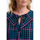 SUGARHILL BRIGHTON Blusas y Camisas Blusa Sugarhill Nessie Black/teal, Twilight Gingham