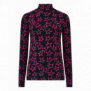 SUGARHILL BRIGHTON Camisetas Mujer Top Sugarhill Annika Black/pink, Doodle Stars
