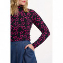 SUGARHILL BRIGHTON Camisetas Mujer Top Sugarhill Annika Black/pink, Doodle Stars