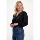 SUGARHILL BRIGHTON Blusas y Camisas Blusa Sugarhill Dawn Black, Tiger Embroidery