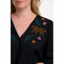 SUGARHILL BRIGHTON Blusas y Camisas Blusa Sugarhill Dawn Black, Tiger Embroidery