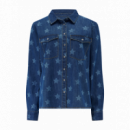 SUGARHILL BRIGHTON Blusas y Camisas Camisa Sugarhill Alexia Mid Blue Denim, Bleached Stars