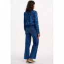 SUGARHILL BRIGHTON Blusas y Camisas Camisa Sugarhill Alexia Mid Blue Denim, Bleached Stars