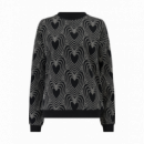 SUGARHILL BRIGHTON Jerséis y Sudaderas Jersey Sugarhill Gerri Black/off White, Heart Explosion