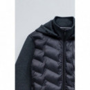 Chaquetas Hombre Chaqueta SALSA JEANS Acolchada Mezcla de Materiales Dark Grey