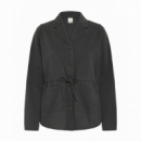 Chaquetas Mujer Blazer ICHI Kate Denim Dark Grey