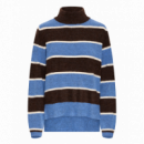 Jerséis y Sudaderas Jersey ICHI Edeen Coffee Bean Stripes