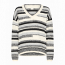 Jerséis y Sudaderas Jersey ICHI Astra Gray Pinstripe