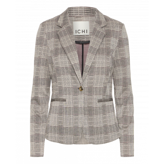 Chaquetas Mujer Blazer ICHI Manse Natural Black Check