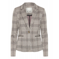 Chaquetas Mujer Blazer ICHI Manse Natural Black Check